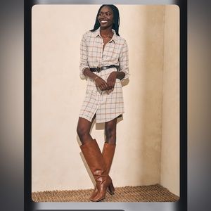 Faherty legend dress open tundra windowpane size XS